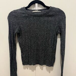 Silver Long Sleeve Women's Top NWT